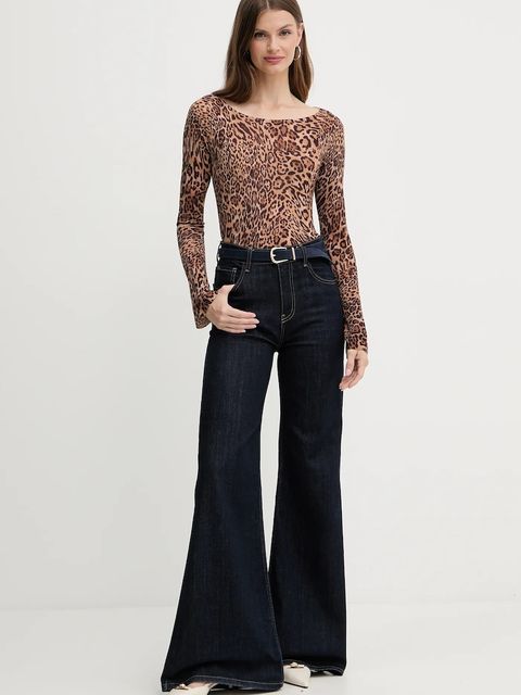 Twinset sweter wełniany damski kolor brązowy lekki 252TP3600 - zdjęcie produktu nr 2