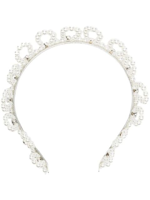 Simone Rocha faux pearl-embellished headband - White - zdjęcie produktu nr 1