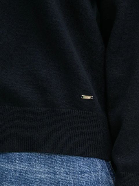 Morgan sweter MBALLON damski kolor granatowy lekki MBALLON