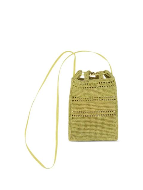 LOEWE raffia drawstring shoulder bag - Yellow - zdjęcie produktu nr 2