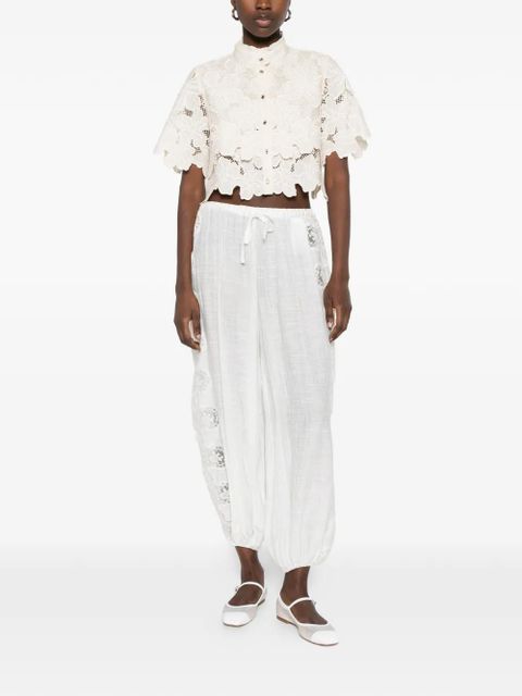 SANDRO Ame floral-lace shirt - Neutrals - zdjęcie produktu nr 2