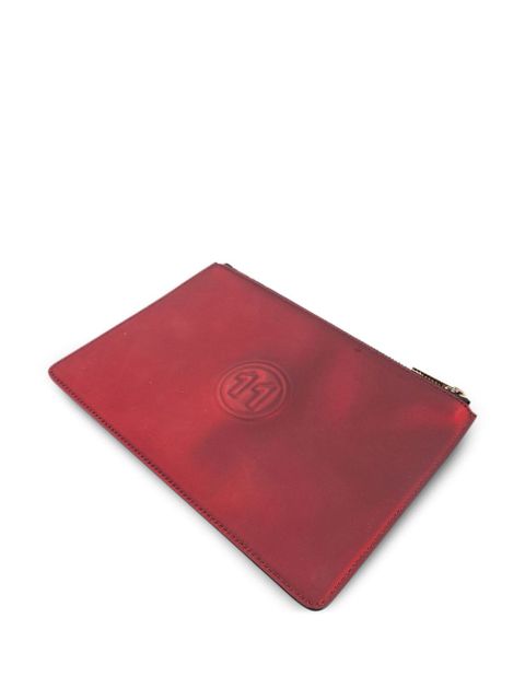 Maison Margiela metallic leather clutch - Red