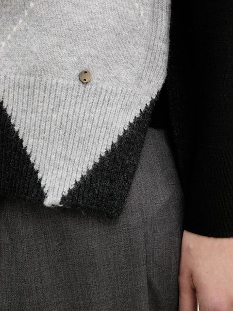 Pedro del Hierro kamizelka z domieszką wełny damski kolor szary 5502018