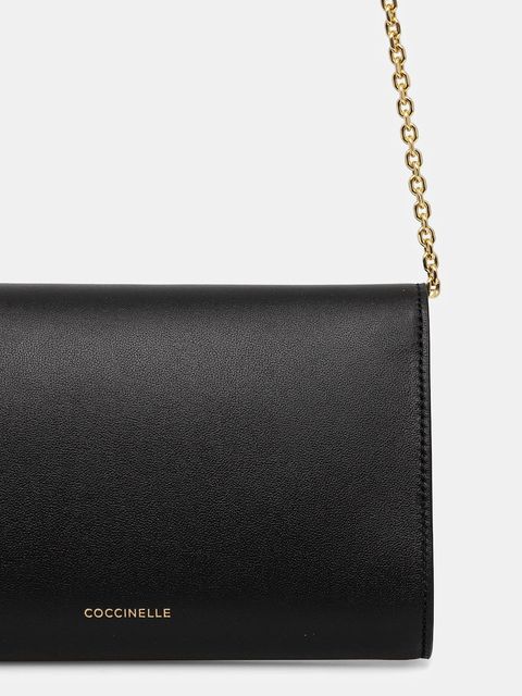 Coccinelle torebka skórzana NIKLA SMOOTH kolor czarny E1 TOB 15 01 01