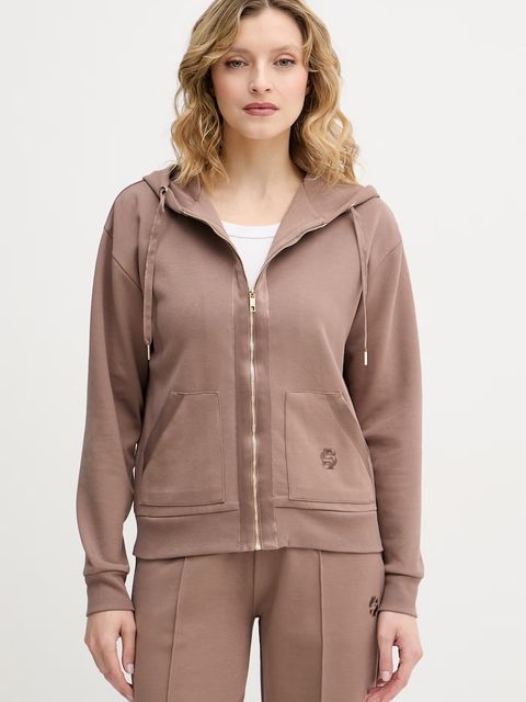BOSS bluza rozpinana z kapturem damska z bawełną Shiny B Jacket H. - zdjęcie produktu nr 1