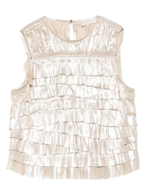 Ulla Johnson Quinn layered ruffled top - Neutrals - zdjęcie produktu nr 1