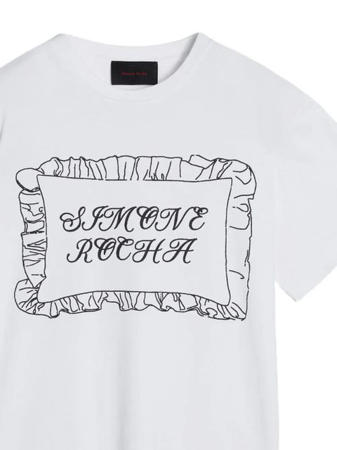 Simone Rocha pillowcase-print T-shirt - White - zdjęcie produktu nr 2
