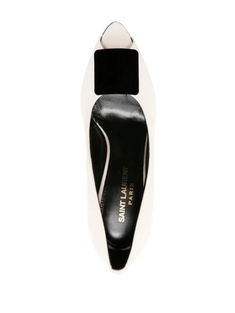 Saint Laurent 115mm silk-satin pumps - Neutrals