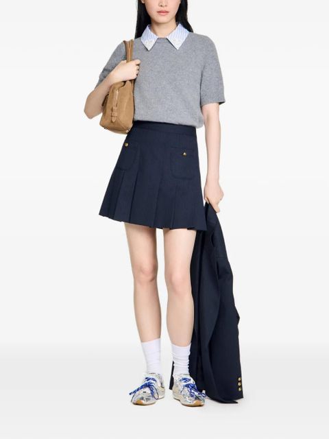 SANDRO striped-collar top - Grey - zdjęcie produktu nr 2
