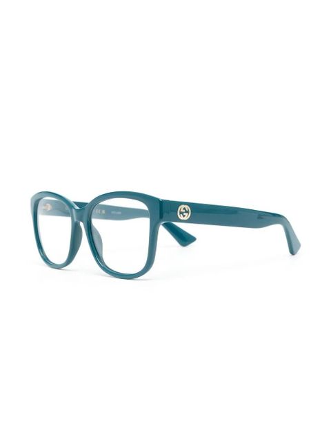 Gucci Eyewear logo-plaque detail glasses - Blue - zdjęcie produktu nr 2