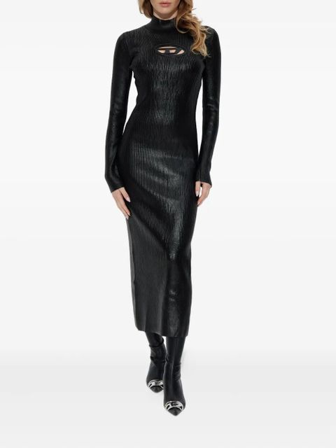 Diesel logo-detail ribbed dress - Black