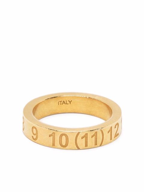 Maison Margiela numbers-motif band ring - Gold - zdjęcie produktu nr 1