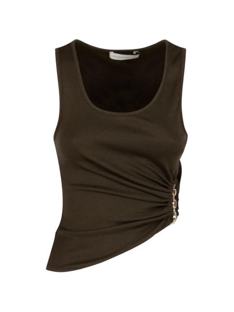 Christopher Esber stone-embellished gathered top - Brown - zdjęcie produktu nr 1