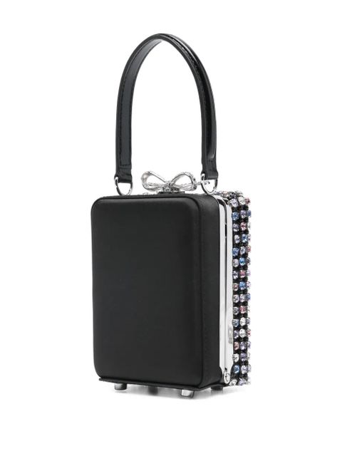 Self-Portrait micro crystal-embellished tote bag - Black