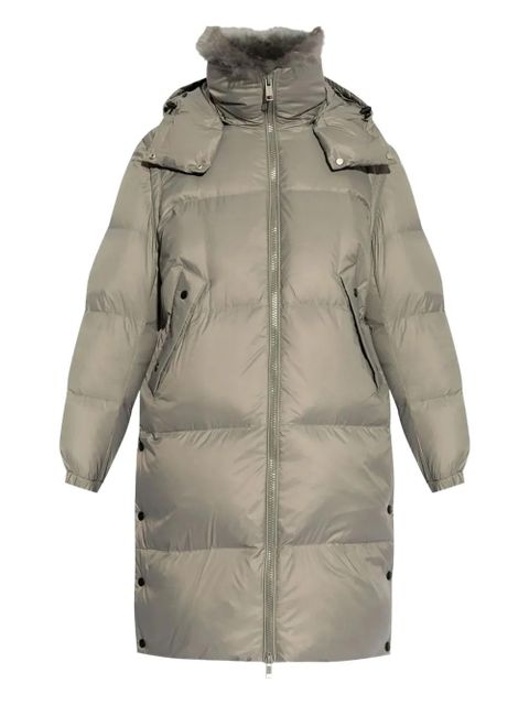 Yves Salomon detachable-hood down coat - Grey - zdjęcie produktu nr 1