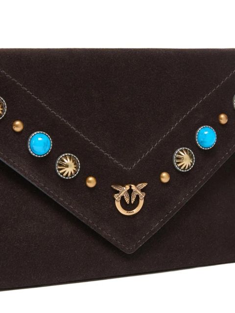 PINKO embellishment chain-strap mini bag - Brown