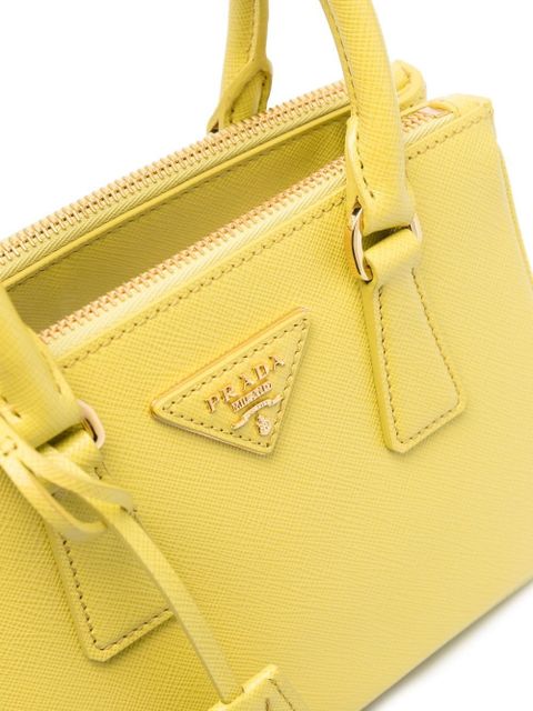 Prada mini Galleria saffiano leather bag - Yellow