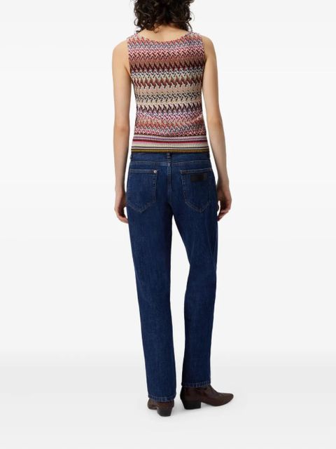 Missoni five-pocket cotton bootcut jeans - Blue