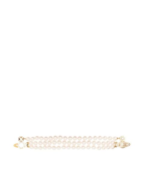 Vivienne Westwood three-row bas relief bracelet - Neutrals - zdjęcie produktu nr 1