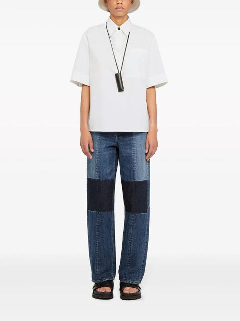 Jil Sander straight-leg cotton trousers - Blue - zdjęcie produktu nr 2