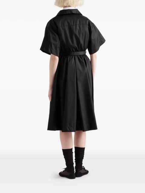 Prada Re-Nylon belted midi dress - Black