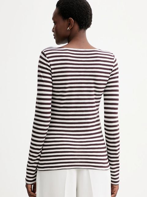 Marc O'Polo longsleeve bawełniany kolor brązowy 510219652597