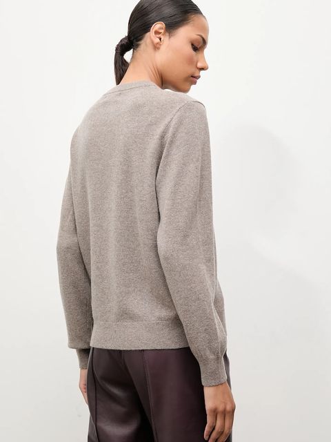 Answear.LAB sweter z wełny merino z apaszką damski kolor brązowy lekki