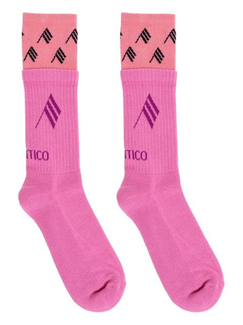 The Attico logo-detail patterned socks - Pink - zdjęcie produktu nr 1