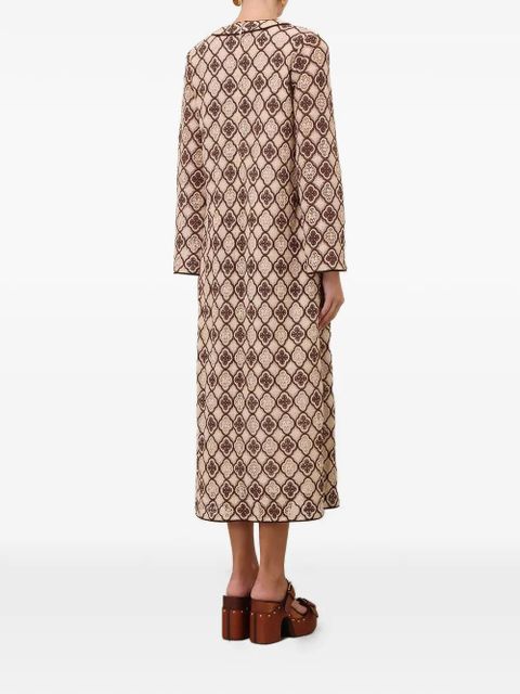 ZIMMERMANN chain embroidered midi dress - Neutrals