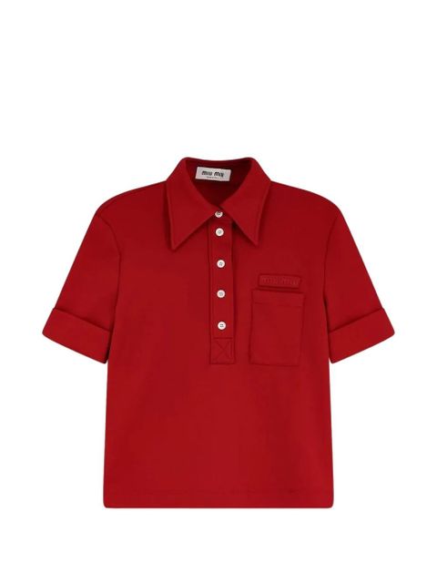 Miu Miu point collar embroidered top - zdjęcie produktu nr 1