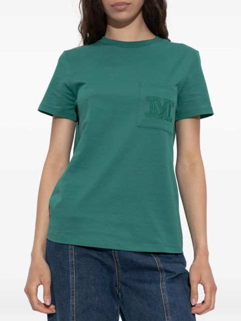 Max Mara embroidered-logo T-shirt - Green