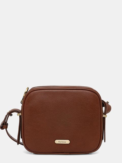 Barbour torebka skórzana kolor brązowy LBA0492 - zdjęcie produktu nr 1