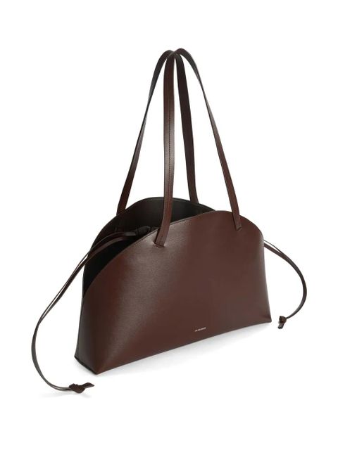 Jil Sander curved medium shoulder bag - Brown