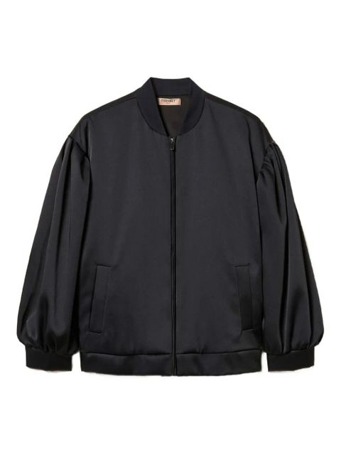 TWINSET gathering duchesse bomber jacket - Black - zdjęcie produktu nr 1