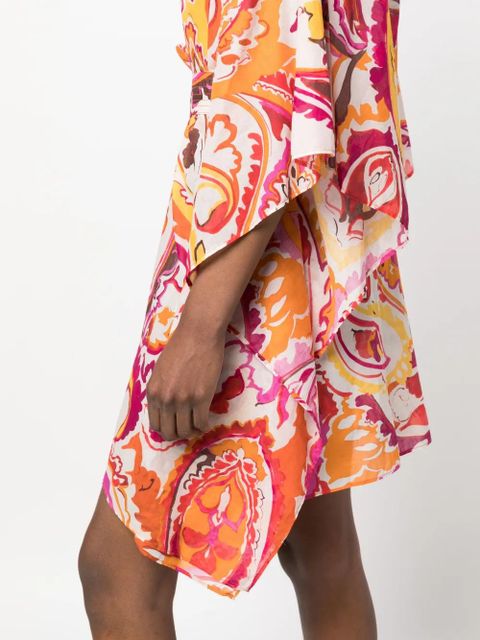 TWINSET floral-print belted-waist dress - Pink