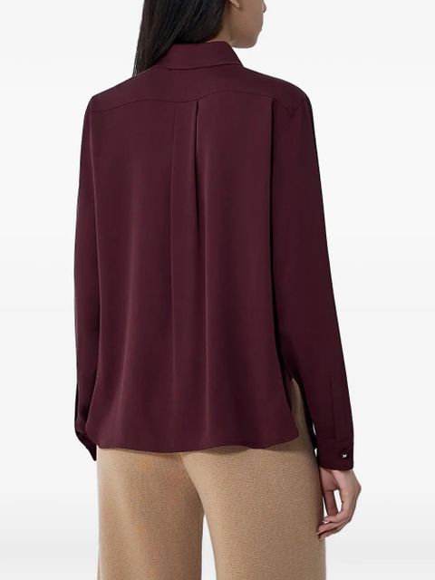 Max Mara button-down silk shirt - Red