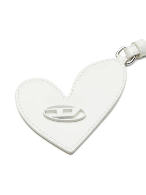 Diesel heart-shaped keychain - White