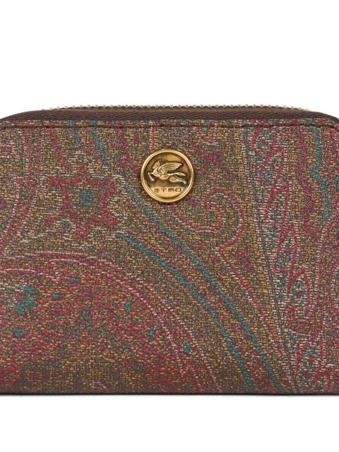 ETRO Arnica Pegaso-charm paisley wallet - Brown