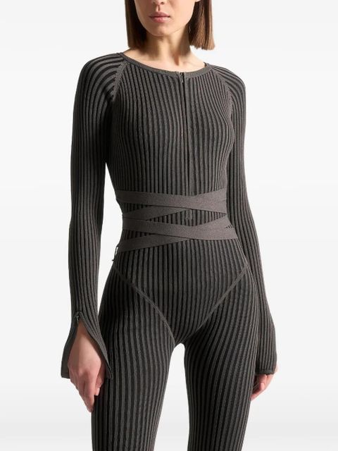 Manière De Voir knitted tie jumpsuit - Grey
