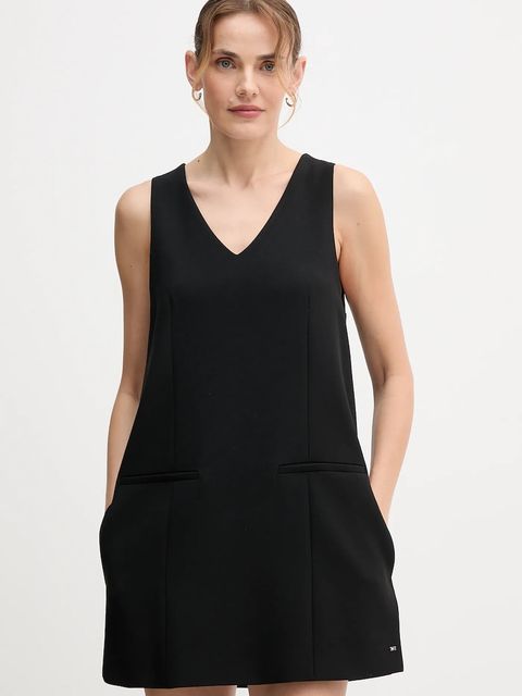 Tommy Hilfiger sukienka kolor czarny mini rozkloszowana WW0WW48264 - zdjęcie produktu nr 1