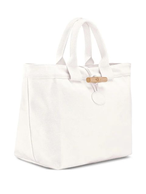 Longchamp Le Roseau canvas tote bag - White