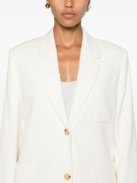 TOTEME single-breasted corduroy blazer - White
