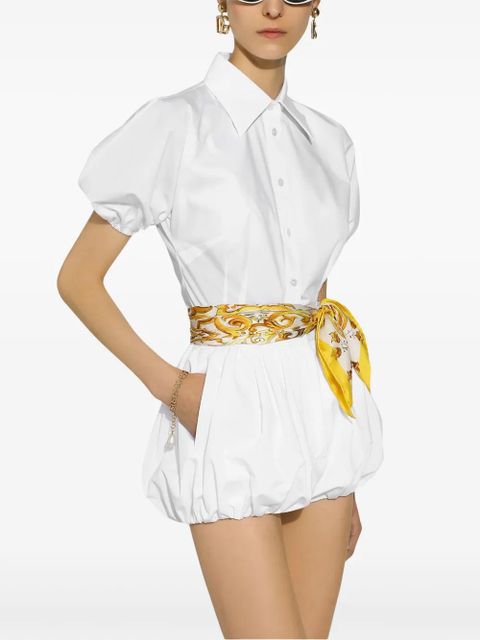 Dolce & Gabbana short puff-sleeves shirt - White