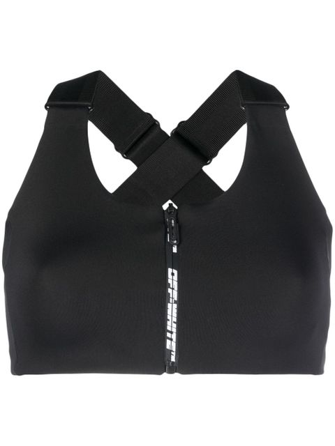 Off-White zip-up logo sports bra - Black - zdjęcie produktu nr 1