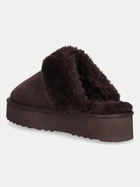 Answear.LAB kapcie zamszowe kolor brązowy - zdjęcie produktu nr 2