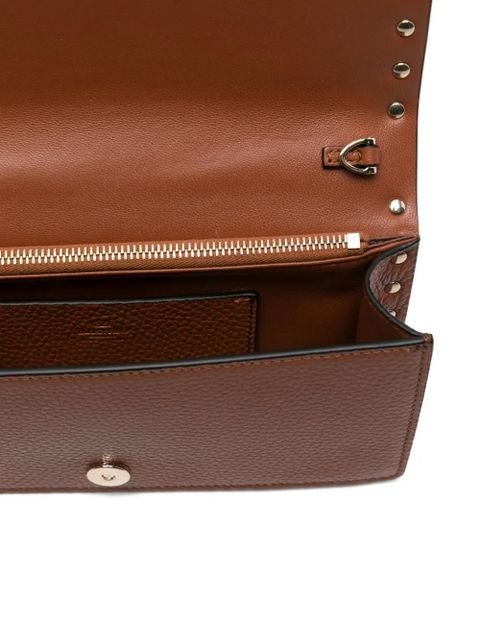 Valentino Garavani stud-embellished top-handle mini bag - Brown