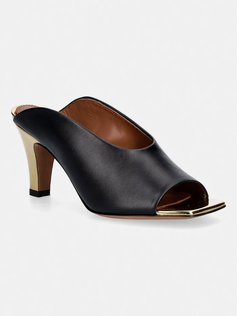 Pollini klapki na szpilce damskie skórzane - zdjęcie produktu nr 1