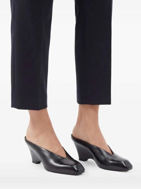 KHAITE wedge-heel mules - Black