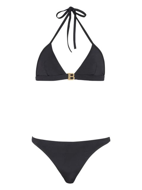 Balmain logo-print triangle bikini set - Black - zdjęcie produktu nr 1