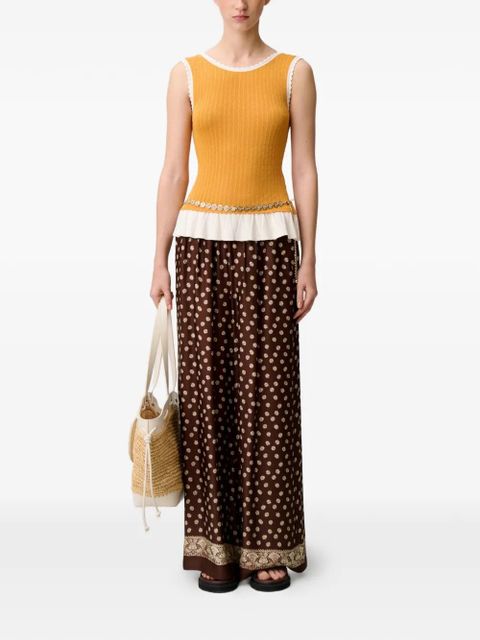 Claudie Pierlot ruffled scallop top - Yellow - zdjęcie produktu nr 2